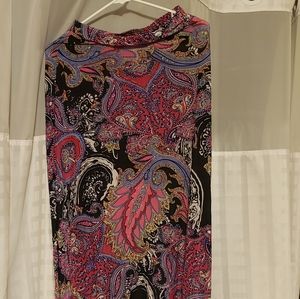 Women's pink and black printed convertible skirt/dress. Size small
